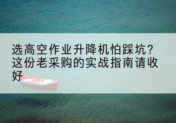 永修高空作业升降机厂家推荐-选高空作业升降机怕踩坑？这份老采购的实战指南请收好